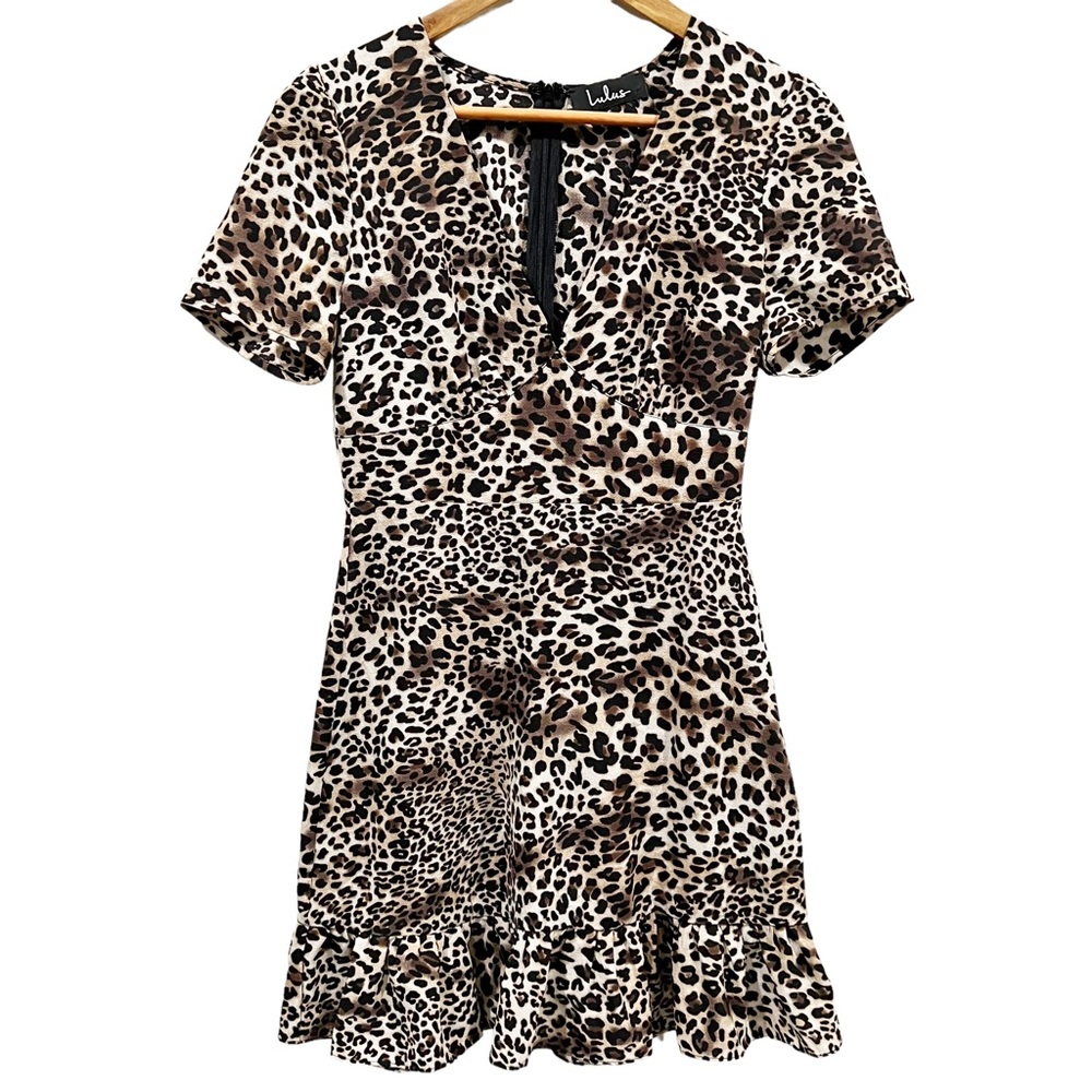 Lulu’s Coolest Cat Brown Leopard Print Mini Dress - Picture 3 of 8